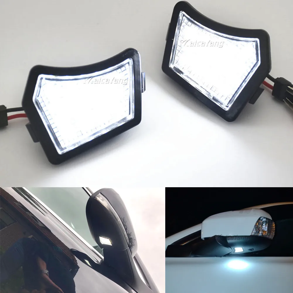 

2Pcs Front LED Under Mirror Lamp Puddle Light For Volvo C30 C70 S40 S80 V40 V70 XC70 XC90 Jaguar XJ X350 X358 XF X250 XK/XKR XE