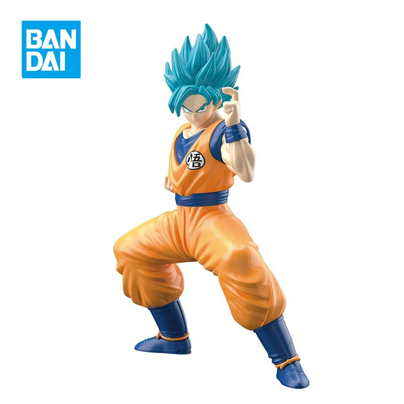 

Сборная модель BANDAI EG Dragon Ball Son Goku из голубого волоса Super Saiyan, Коллекционная модель из ПВХ, игрушечная аниме-фигурка, игрушки