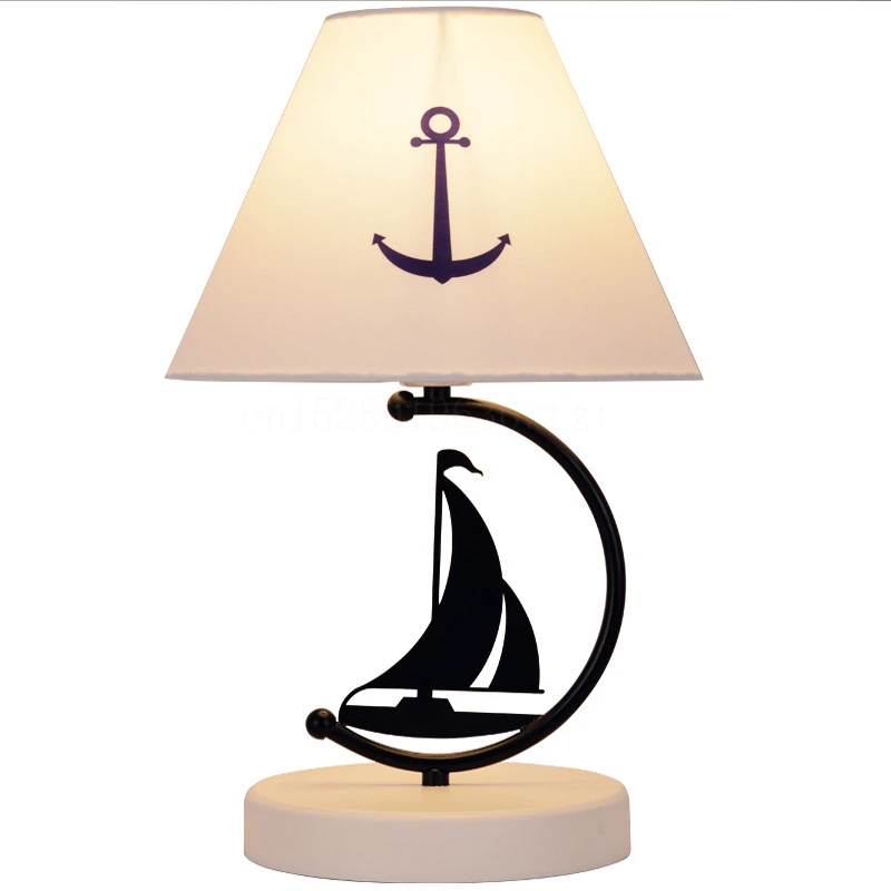 

Nordic Emulation Sails Table Lamp Bedroom Bedside Cartoon Eye Protection Desk Lamp Home Decoration Light Fixtures