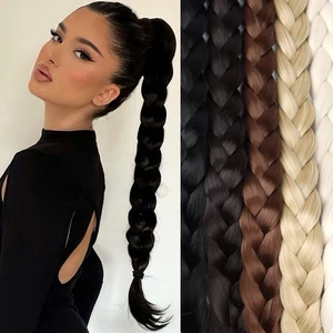 Image for 34inches Synthetic Long Braided Ponytail Hair Exte 