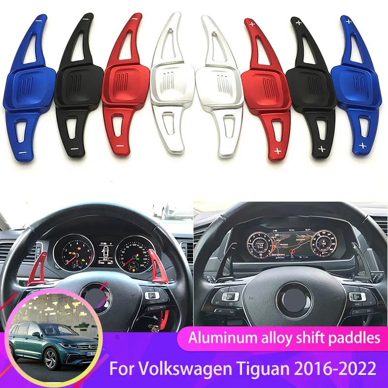 

For Volkswagen VW Tiguan MK2 AD 2016 2017 2018 2019 2020 2021 2022 Car Steering Wheel Aluminium Shift Paddle Shifter Extension