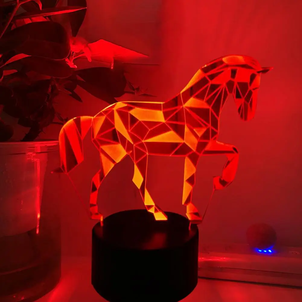 

Practical Horse LED Lamp Touch Control Create Atmosphere Home Decoration Light Color Changeable 3D Horse Style LED Lamp
