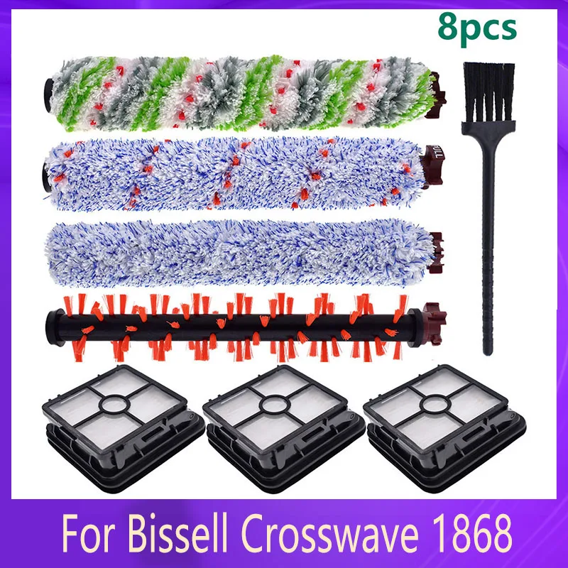 

Roller Brush Hepa Filter For Bissell Crosswave 1785 Series 17132 17852 17853 Robot Vacuum Cleaner Accessories1866 1868 1926 2306