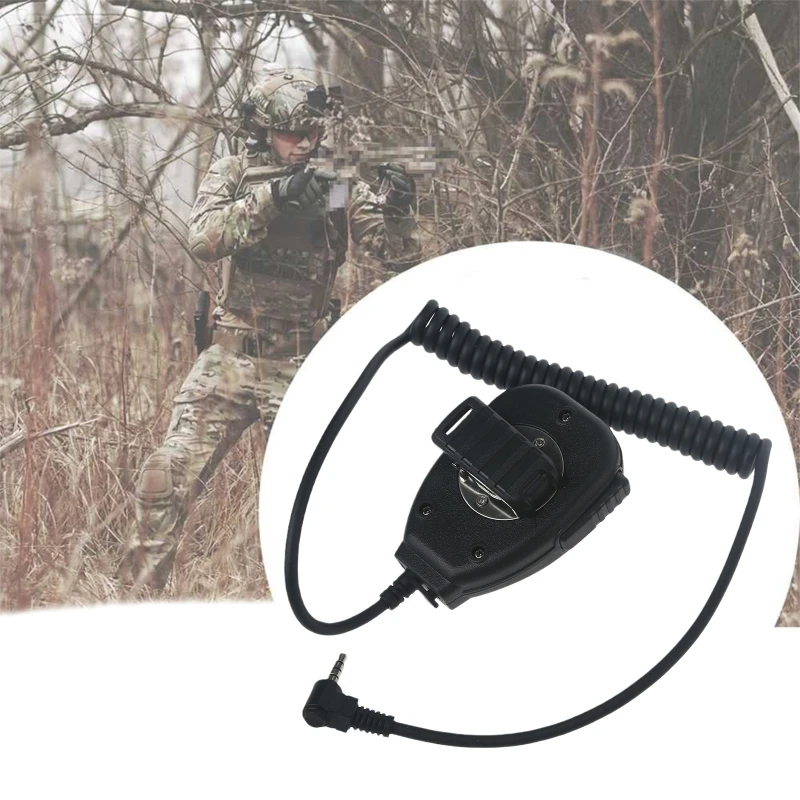 black 3 5mm hand microphone with indicator compatible for baofeng bf t1 bf t8 uv 3r microphone free global shipping