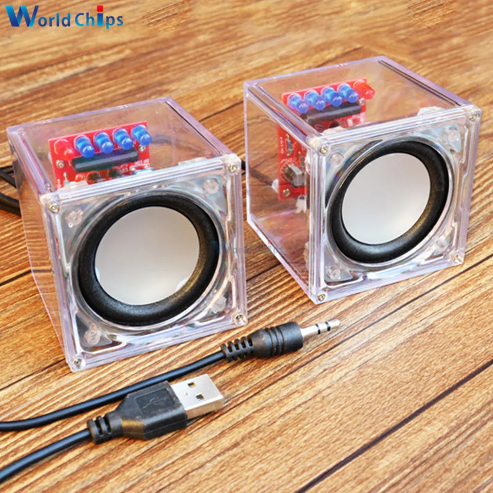 Bluetooth Speaker Production Kit Small Audio Parts Transparent Small Power Amplifier Module Electronic DIY Parts Welding Kit