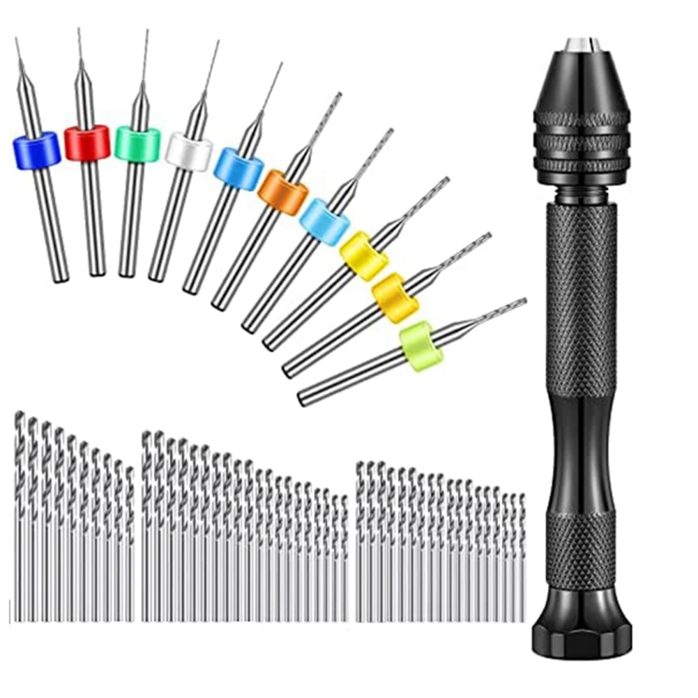 59 шт. набор ручных сверл 49 металлические тиски ручная дрель мини спиральные