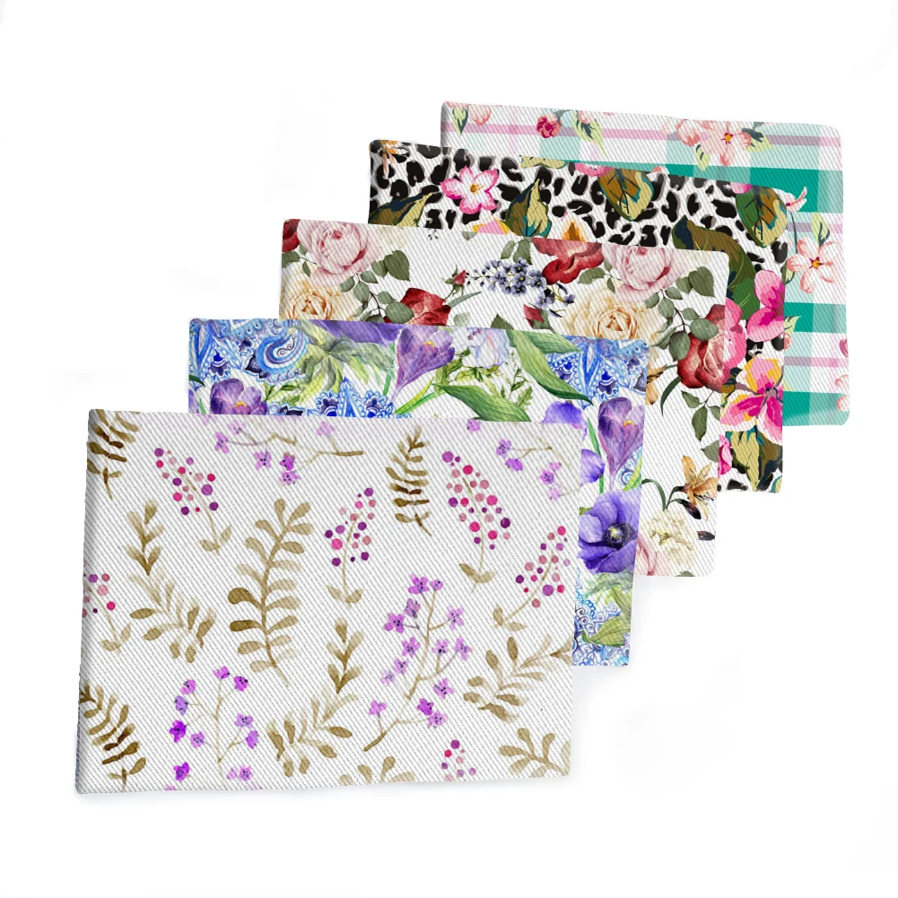 Полиэфирные цветы Designs печатная саржевая ткань пэчворк аксессуары для шитья