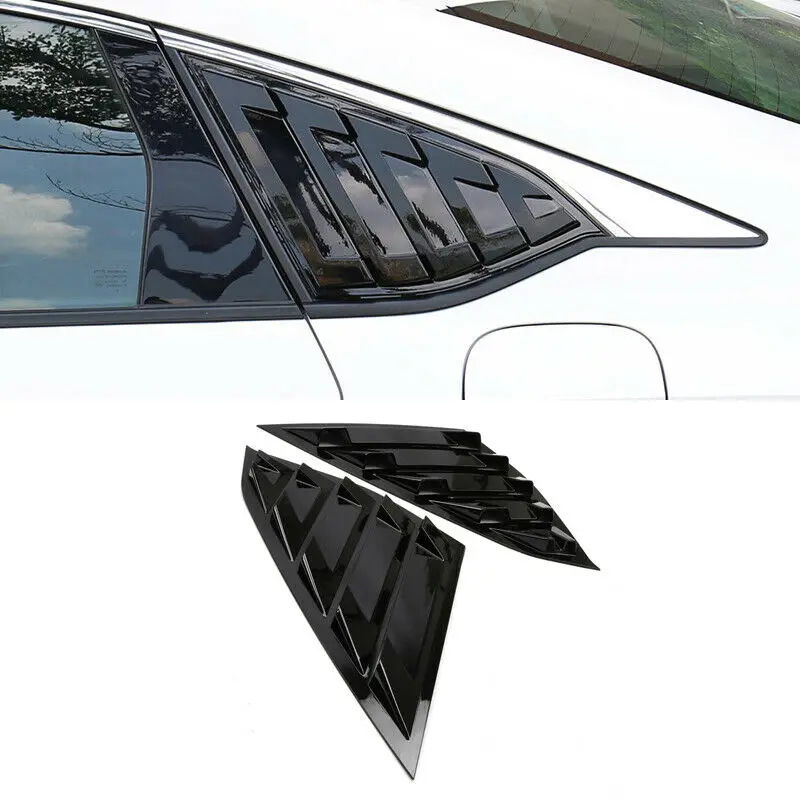 

Glossy Black Rear Window Louver Shutter Cover 2pcs For Honda Accord 2018-2021