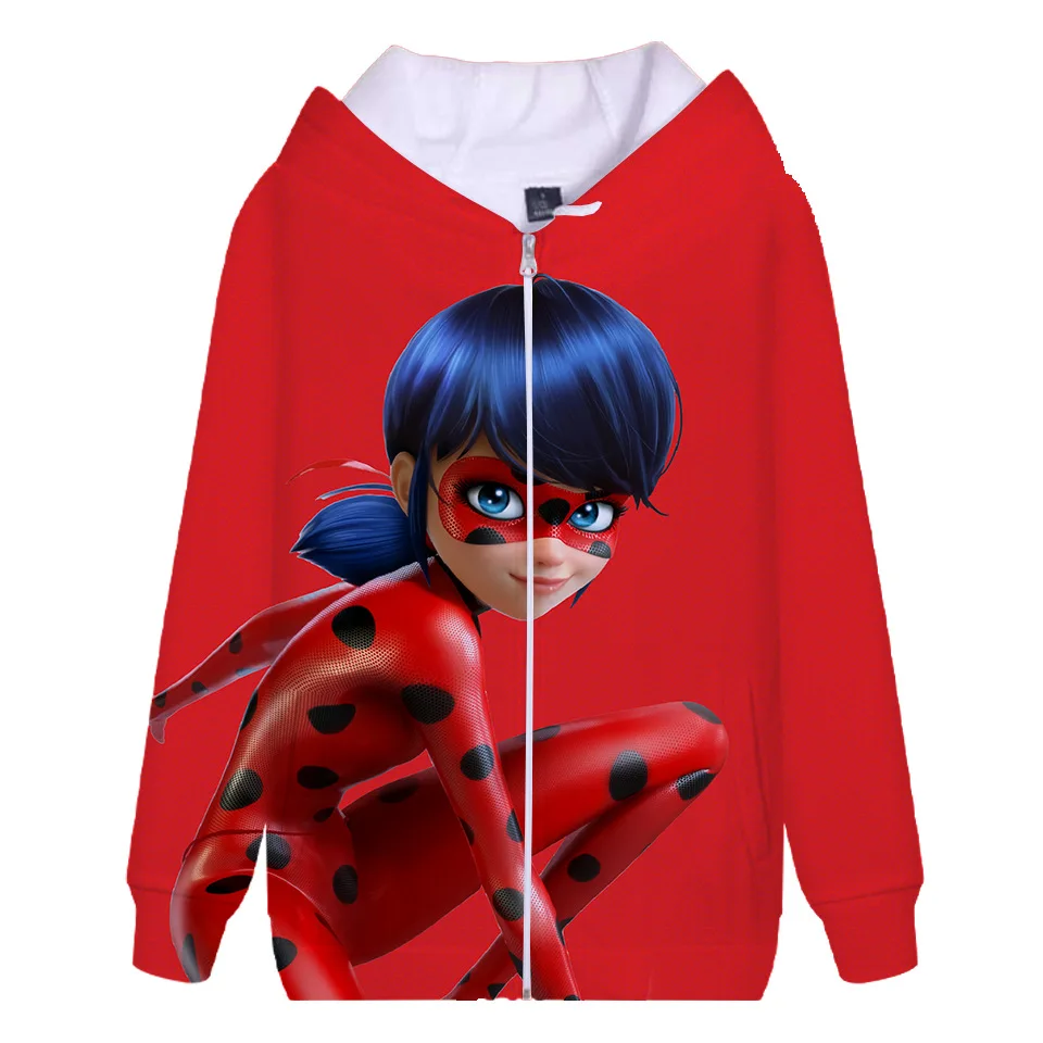 

Толстовка Kawaii с рисунком божьей коровки для девушек, Женская Осенняя модная куртка Y2K в стиле Харадзюку, осенняя повседневная мужская Толст...