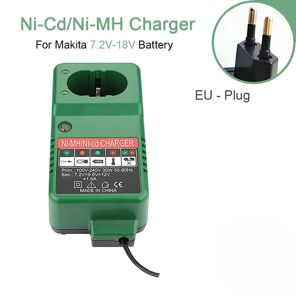 Зарядное устройство Ni-Cd Ni-MH 7,2-18 в для аккумуляторов Makita 7,2 в 9,6 в 12 В 14,4 в 18 в PA09 PA12 PA14 PA18 DC1414 1.5A