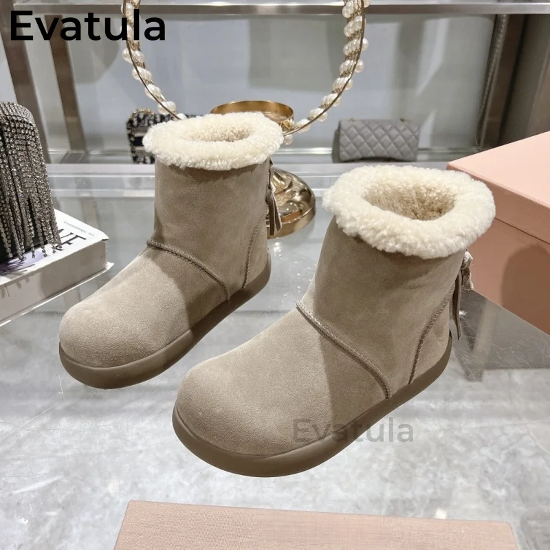 Дизайнерские зимние ботинки на меху с шерстяной окантовкой женские теплые