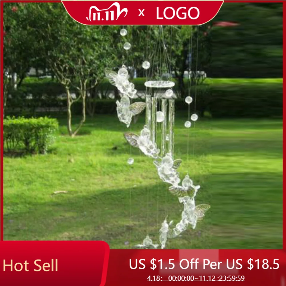 

Wind Chime Guardian Angel Metal Aluminum Tubes Bell Wind Chime Creative Hollow Home Garden Wall Hanging Decoration Handmade Gift