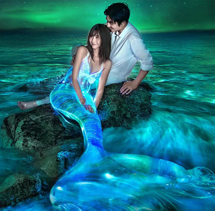 Новинка 2024 светящееся платье-Русалка для выступлений индивидуальное длинное