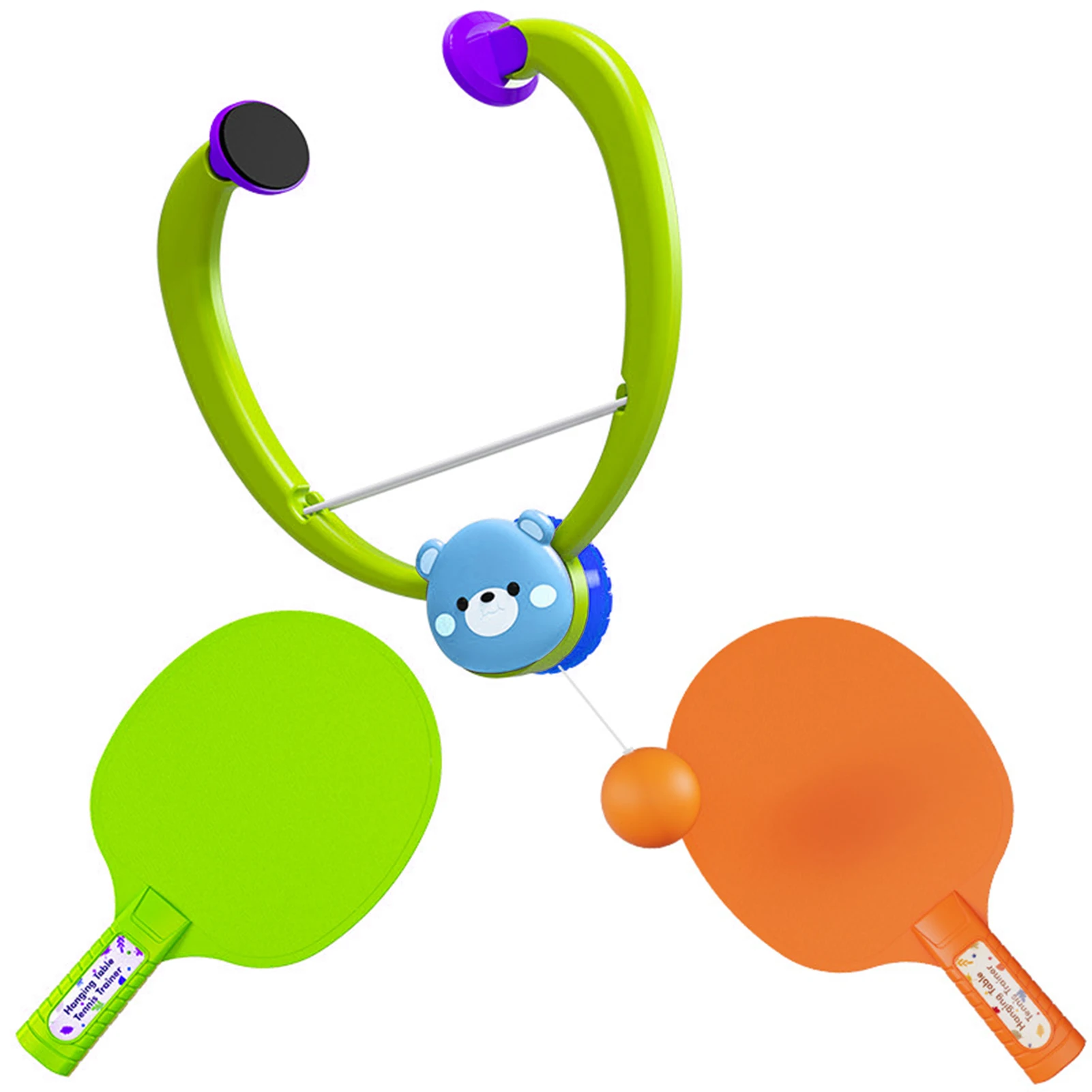 

Suspended PingPong Trainer Indoor Table Tennis Self-training Set Parent-child Interaction Toy Double Sparring 2022