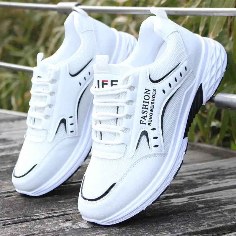 

Men's Shoes 2022 Summer Breathable Mesh Sports Shoes Deodorant Soft Bottom Fashion Casual Shoes Non-slip Low-top Running Shoes