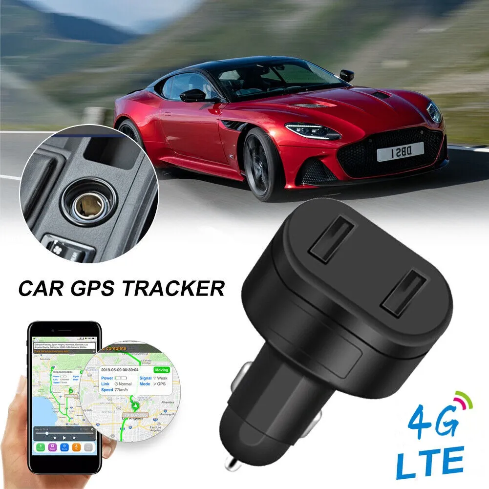 

Car Usb Charger 4G/2G Gps Tracker Sound Voice Chat Dual Two Charging Port for Phone Sos Anti-Theft Mini Locator