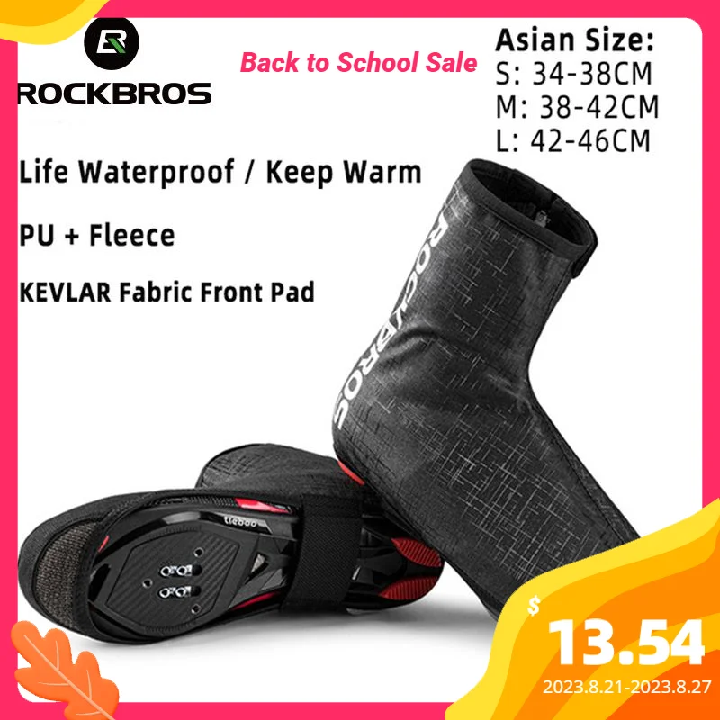 

ROCKBROS ike Shoes Covers Cycling Shoes Cover Waterproof Windproof Thermal Warm BReflective Riding Bicycle Winter Overshoes