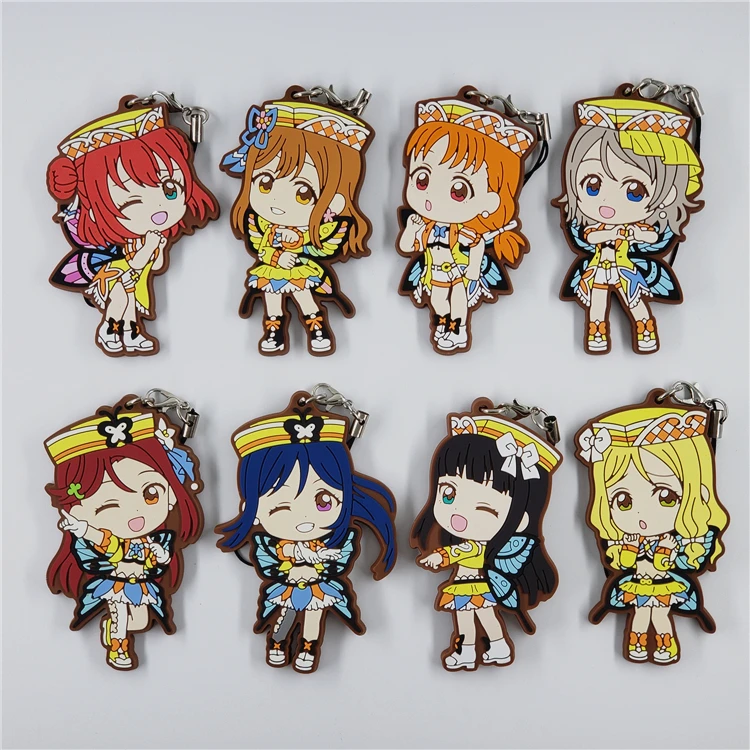 Брелок из аниме «Love Live Lovelive Sunshine Aqours», резиновый брелок с рубином, Рико, кэнаном, Мари Йоханом