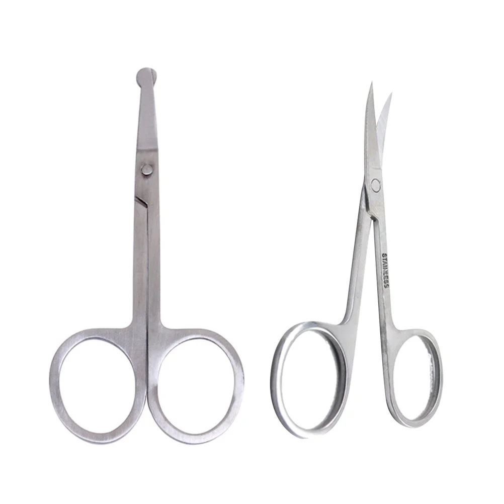 

Scissors Nose Hair Trimmer Trimming Mustachefor Beard Salon Nasal Women Curved Men Trimmers Haircut Facial Groomingvibrissa