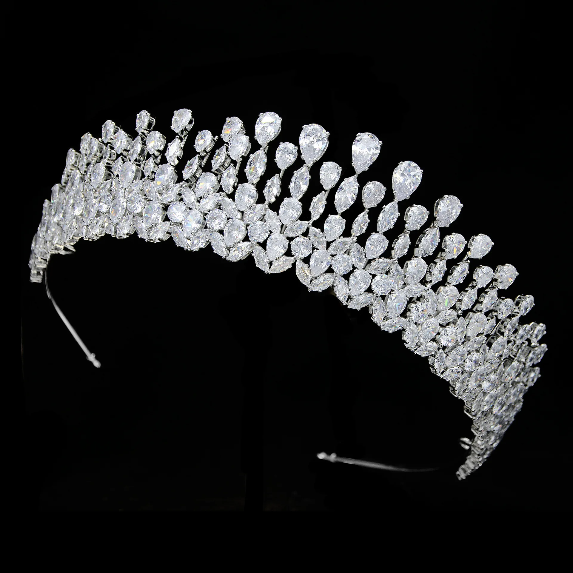 Bride Tiara Zircon Crystal Headdress Wedding Hair Accessories Headband Wedding Jewelry Crowns