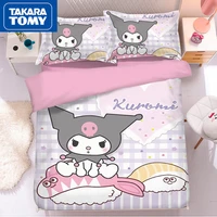 takara tomy 2022 hello kitty cartoon cute printed polyester four piece suit boys and girls soft skin friendly bedding