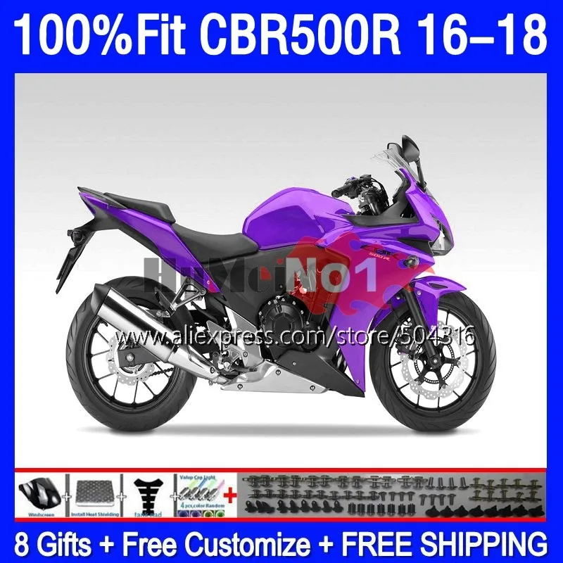 

Корпус инжектора для HONDA CBR500 CBR 500 R 500R RR CBR500R 16 17 18 178MC.9 500CC CBR-500R 2016 2017 2018 Обтекатели новый фиолетовый