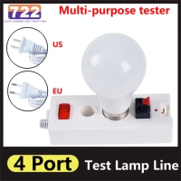 led quick test socket test clips light bulb display stands clips for e27 e14 lampmultifunction light test kits with switch