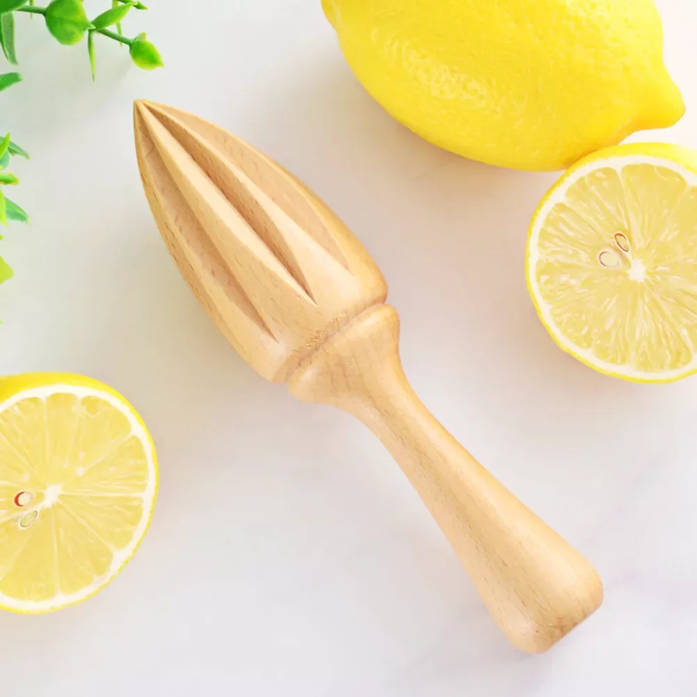 

1pc Ten-corner Shape Hand Press Wooden Lemon Squeezer Manual Juicer Fruit Orange Citrus Juice Extractor Reamers Kitchen Products