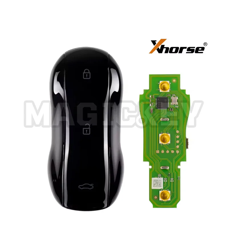 Фото Xhorse VVDI XSSC01EN XM38 TOY.T Универсальный смарт-ключ в стиле суперкара, глянцевый черный цвет, 3 кнопки №4