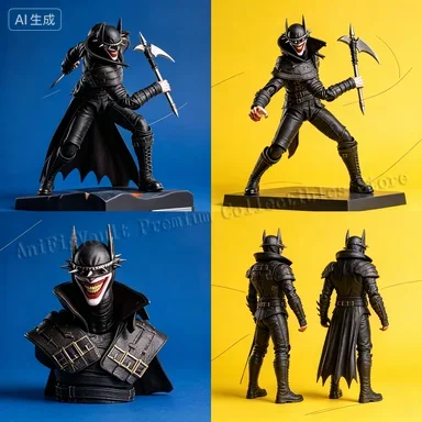 Фото Фигурка Бэтмена, который смеется, из серии Dark Nights: Metal, DC, масштаб 1/12, игрушка-фигурка Бэтмена, популярный подарок на день рождения №3