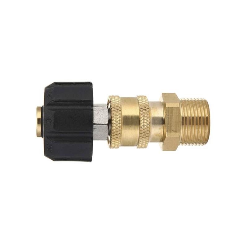 

Washer Adapter M22 Inside 14 Turn 1/4 Quick-plug Connector Male and Female Quick Coupler for Pressure Washer or Hose
