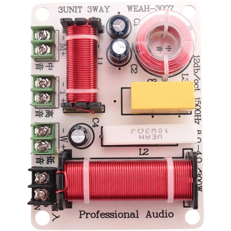 3-полосный динамик делитель частоты 300 Вт Hi-Fi кроссоверный фильтр распределитель