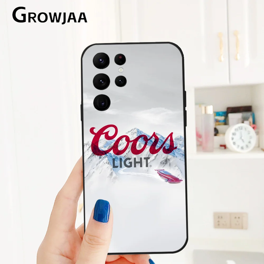 C-COorS L-LIGHTS Beer Phone Case For Samsung Galaxy S24 Ultra S22 S23 S21 S20 5G Protective Silicone TPU Funda