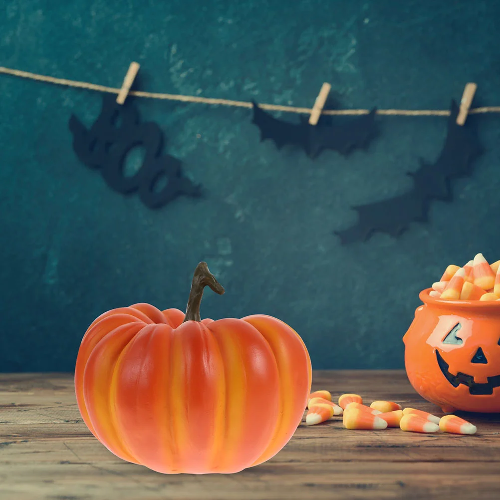 

Autumn Decor Artificial Resin Pumpkins Desktop Model Simulation Halloween Ornament Layout