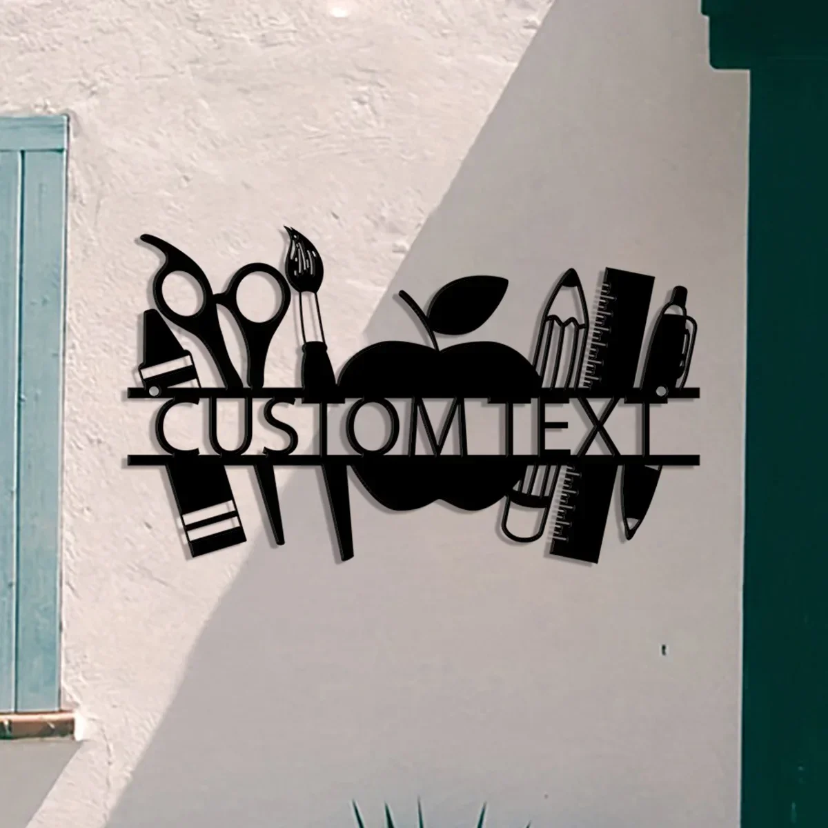 Сделайте специальный день учителя! Этот металлический знак на заказ с именем