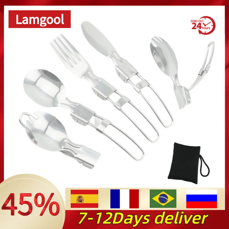 Столовая посуда для кемпинга складные столовые приборы пикника пешего туризма и