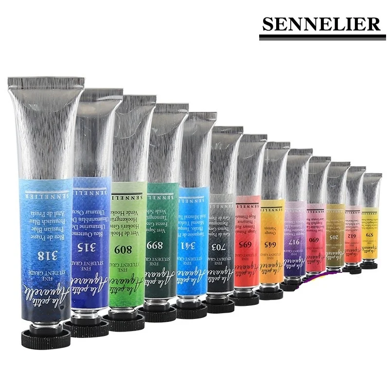 France imported SENNELIER college watercolor paint tube 21ml acuarelas art painting school supplies