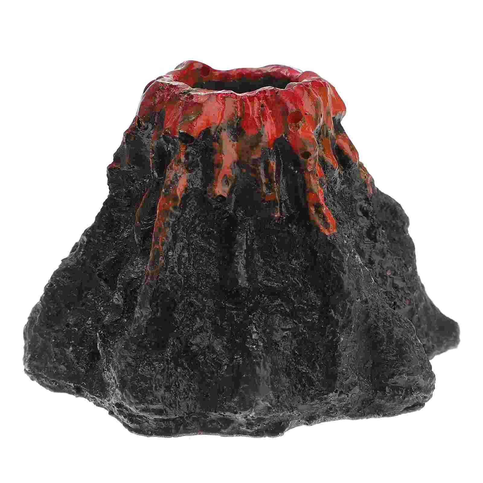 

Volcano Toy Bubbler Tank Sandaquarium Decorations Eruption Stone Statueplayset Artificial Toys Mold Air Education Learning