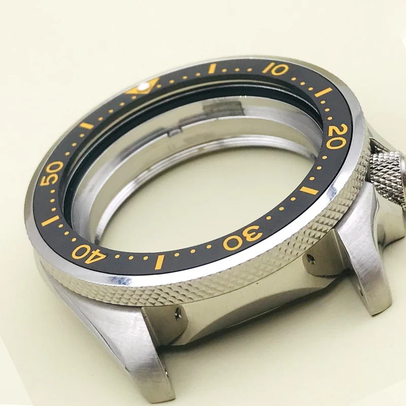 38mm Ceramic Watch Bezel Fits Seiko 5 series SKX007 SRPD Watch Case Golden scale dots Ceramic Ring Men Diving Watch Case Parts enlarge