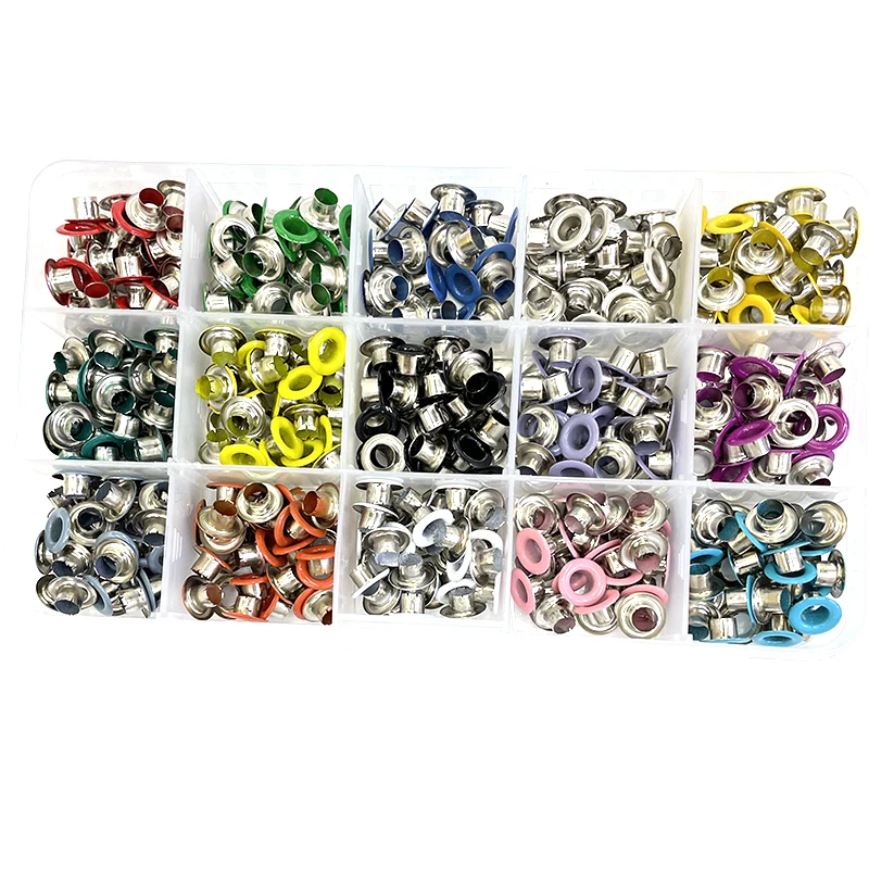 15 цветов 5 мм люверсы многоцветные газовые заклепки 450 наборов петлей шнурки