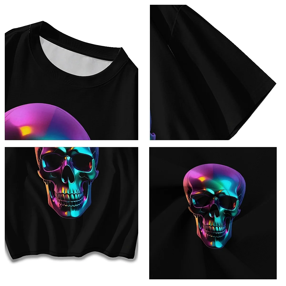Женская футболка SONSPEE с черепом дышащая полиэфирная идеально подходит для