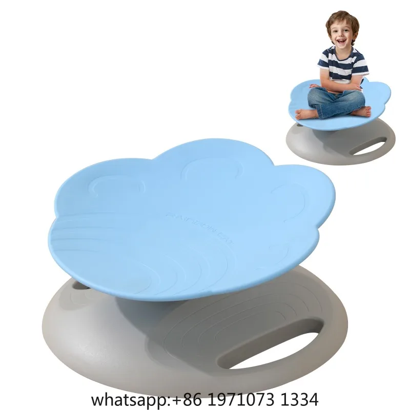 Фото Детское кресло-качалка Spin & Sit – 360 °   Вращающееся сенсорное кресло для развития равновесия, игрушка для малышей с аутизмом №1