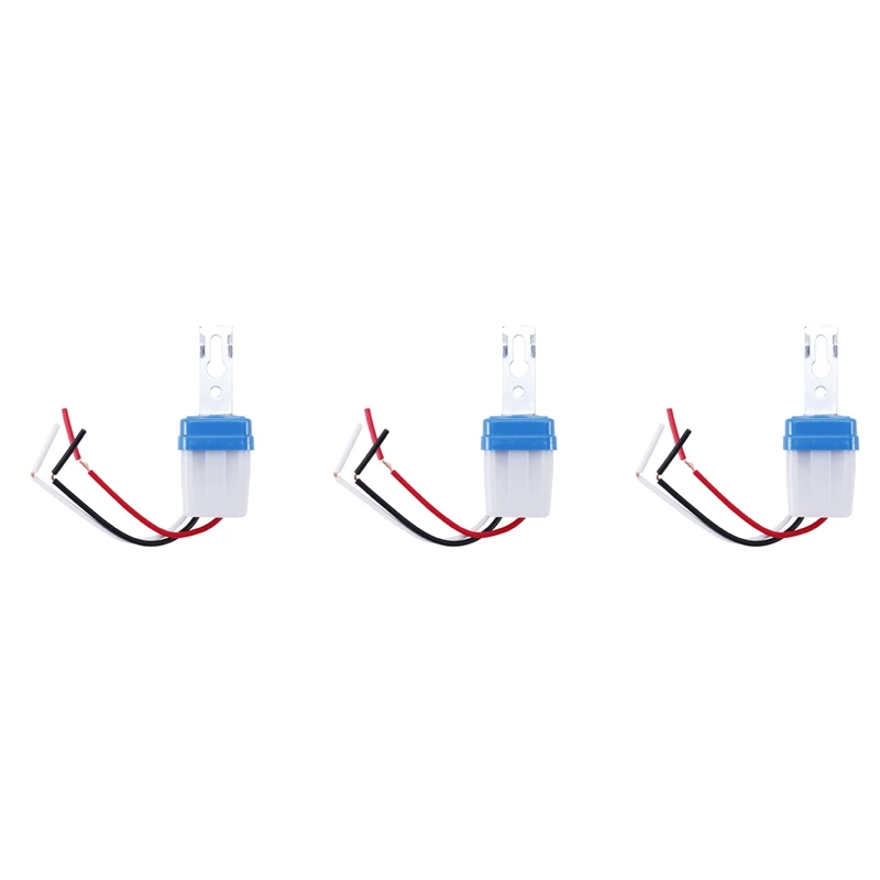 

3X Sensor Switch AC DC 12V Street Lights Automatic Control Light Light Day And Night Detection Control Bright Dark Town