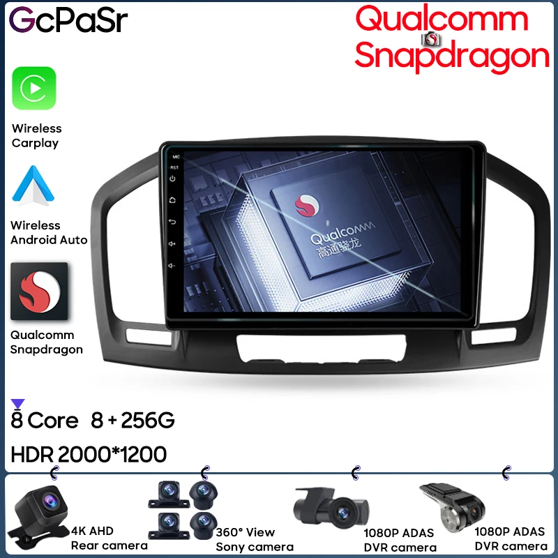

Автомобильный радиоприемник Qualcomm Android для Buick Regal для Opel Insignia 1 2009-2013, навигация GPS, воспроизведение автомобиля, фонарик, видео, 2DIN, DVD