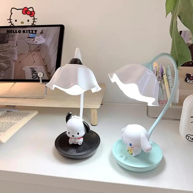 

Kawaii Genuine Sanrio Cinnamoroll Night Light Cartoon Anime Pochacco Bedside Lamp Cute Student Dormitory Desk Lamp Girl Gift