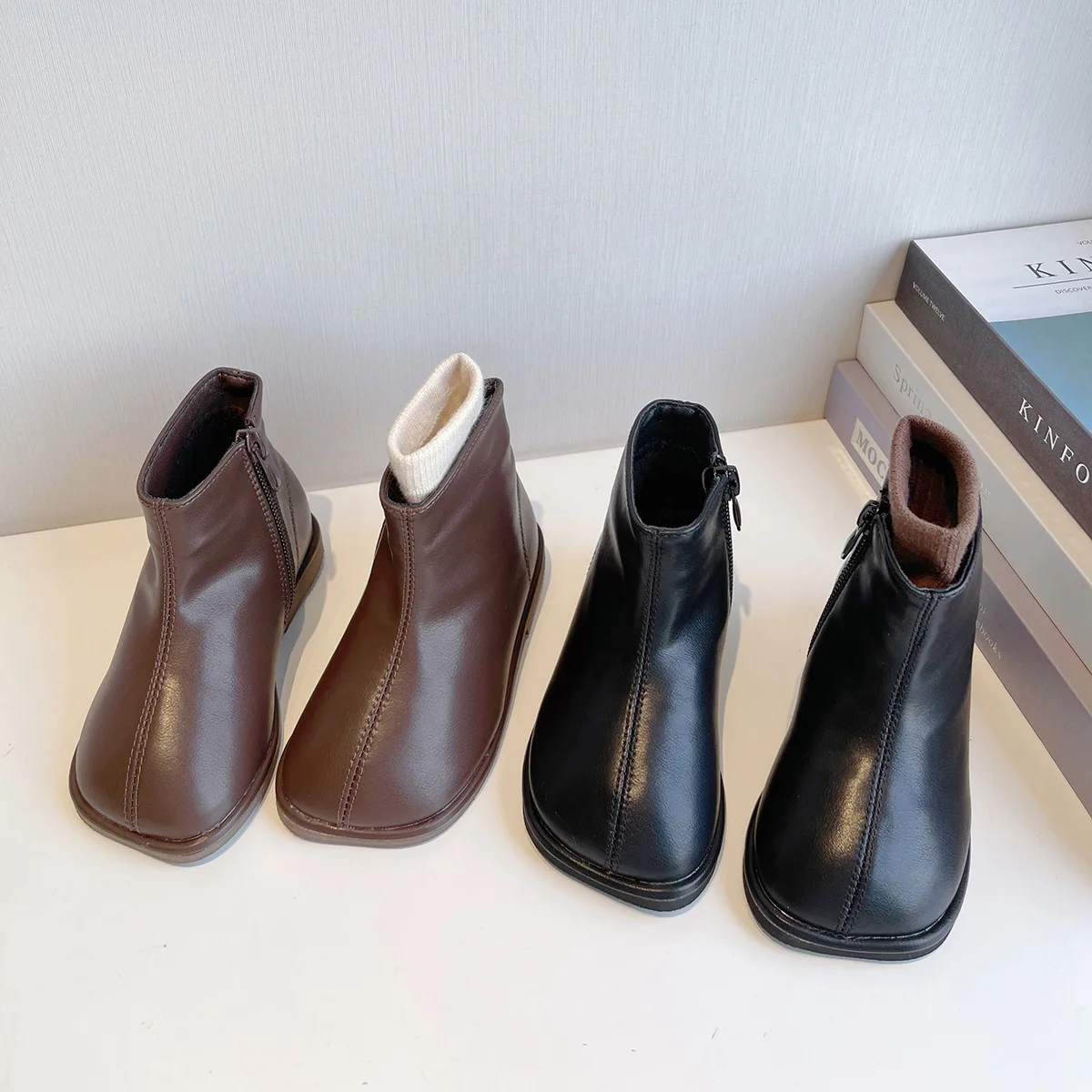 

Girls' Boots Autumn and Winter 2022 New Children's Genuine Leather Short Boots Soft soled Baby Ankle Boots
