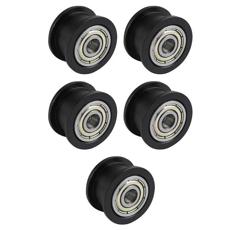 

5X Smooth Idler Pulley Wheel Kit V-Slot - Reprap Cnc 3D Printer With Bearing