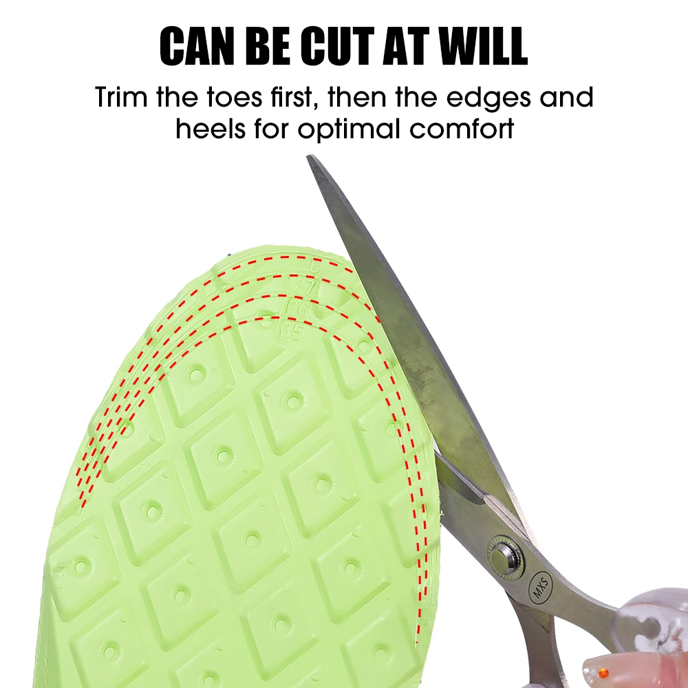 4pcs Summer EVA Sports Insoles Breathable Deodorization Unisex Insoles Soft High Elasticity Shock Absorption Running Accessories