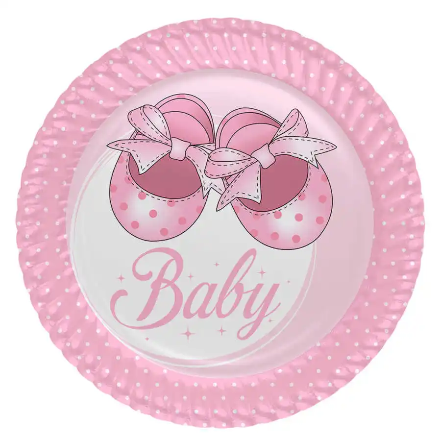 

Розовые картонные пластины Overshoes 8li