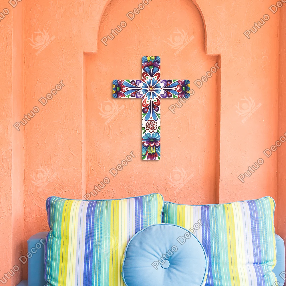 Декор Putuo Мексиканский цветочный узор деревянный настенный День мертвых